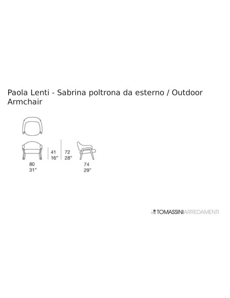 Sabrina Outdoor Armchair Paola Lenti - 4