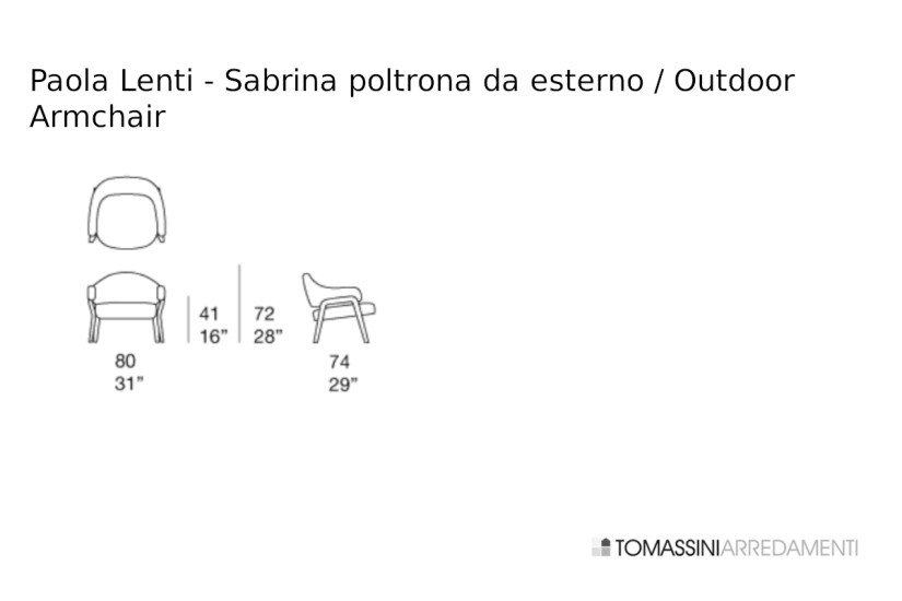 Sabrina Outdoor Armchair Paola Lenti - 4