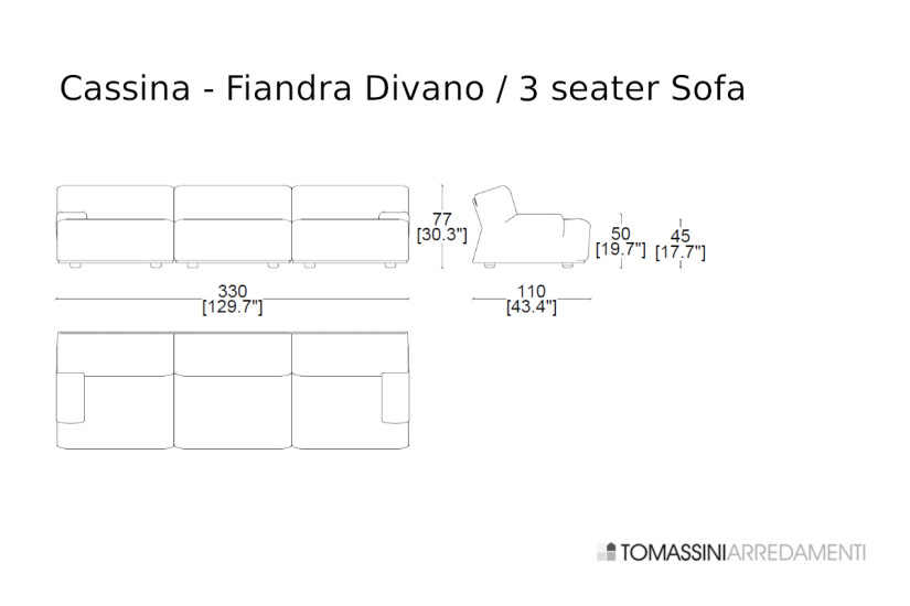 Canapé Fiandra Cassina - 6