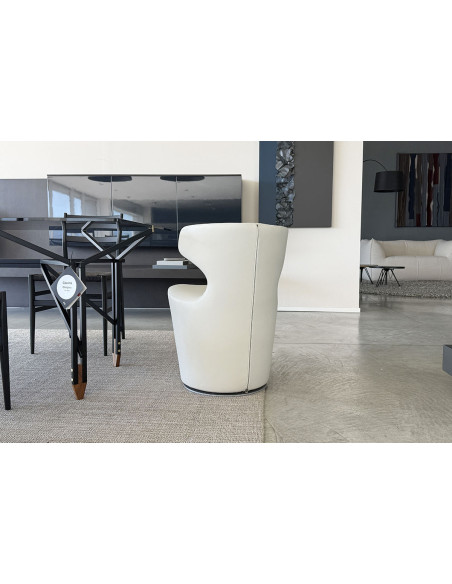 Sedia Mini Papilio in pelle bianca (Offerta Expo) B&B Italia - 3