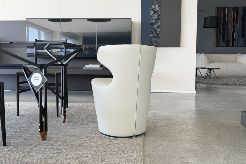Sedia Mini Papilio in pelle bianca (Offerta Expo) B&B Italia - 3