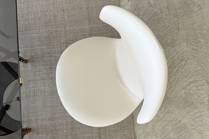 Sedia Mini Papilio in pelle bianca (Offerta Expo) B&B Italia - 4