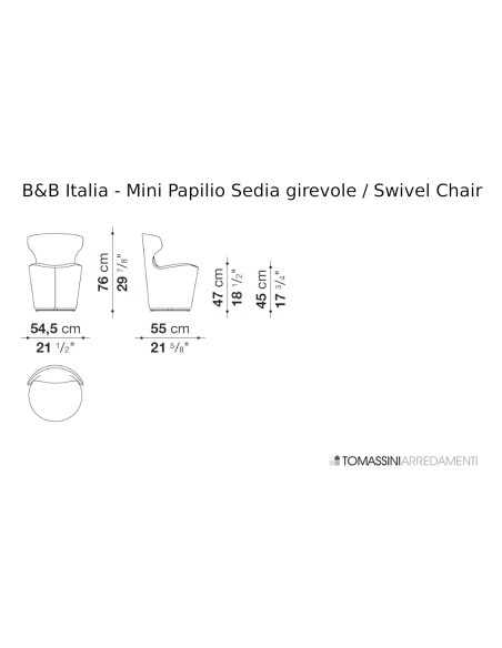 Sedia Mini Papilio in pelle bianca (Offerta Expo) B&B Italia - 6