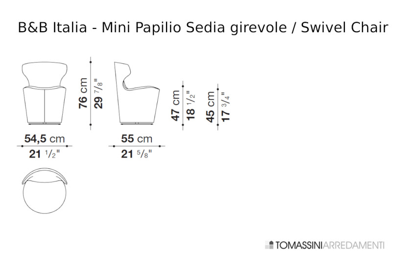 Sedia Mini Papilio in pelle bianca (Offerta Expo) B&B Italia - 6