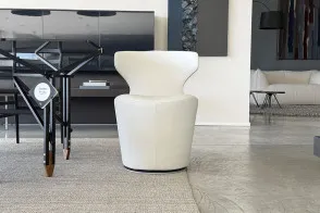 Sedia Mini Papilio in pelle bianca (Offerta Expo) B&B Italia - 5 2