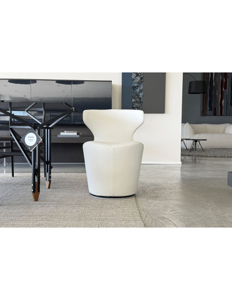 Sedia Mini Papilio in pelle bianca (Offerta Expo) B&B Italia - 1