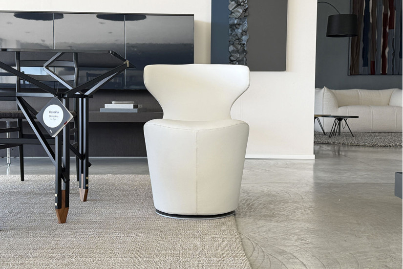 Sedia Mini Papilio in pelle bianca (Offerta Expo) B&B Italia - 1