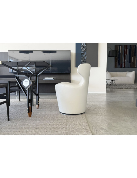 Sedia Mini Papilio in pelle bianca (Offerta Expo) B&B Italia - 2