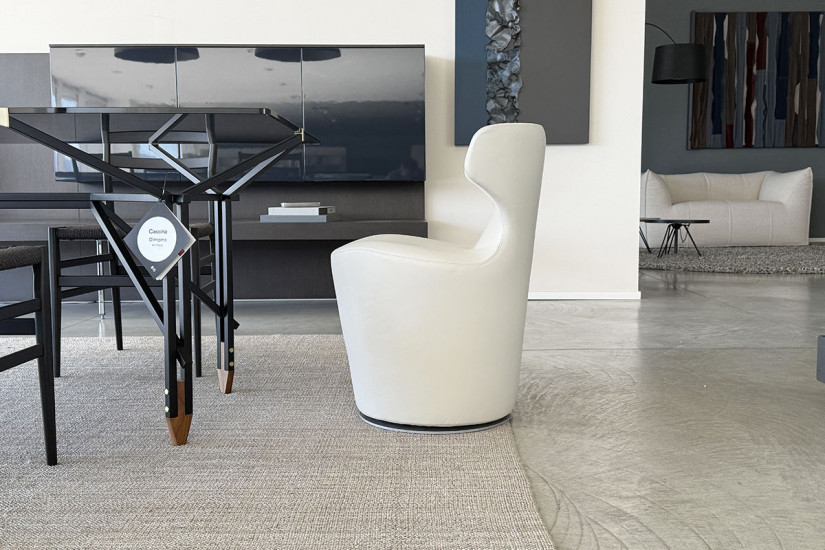 Sedia Mini Papilio in pelle bianca (Offerta Expo) B&B Italia - 2