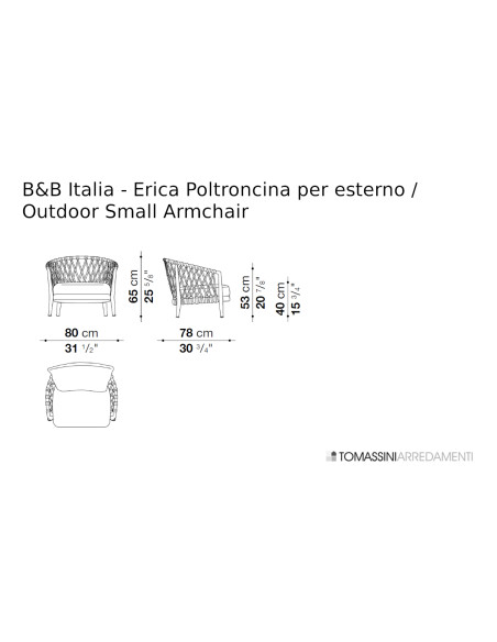 Erica Outdoor Small Armchair (Expo Offer) B&B Italia Outdoor - 7