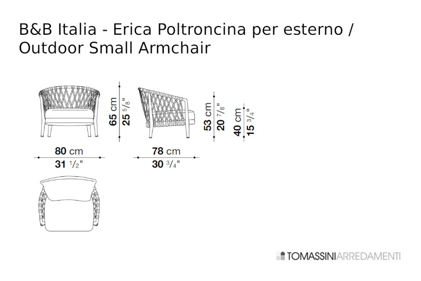 Petit fauteuil d'extérieur Erica (Offre Expo) B&B Italia Outdoor - 7