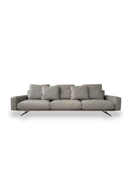 Canapé Soft Dream en cuir gris (Offre Expo) Flexform - 7