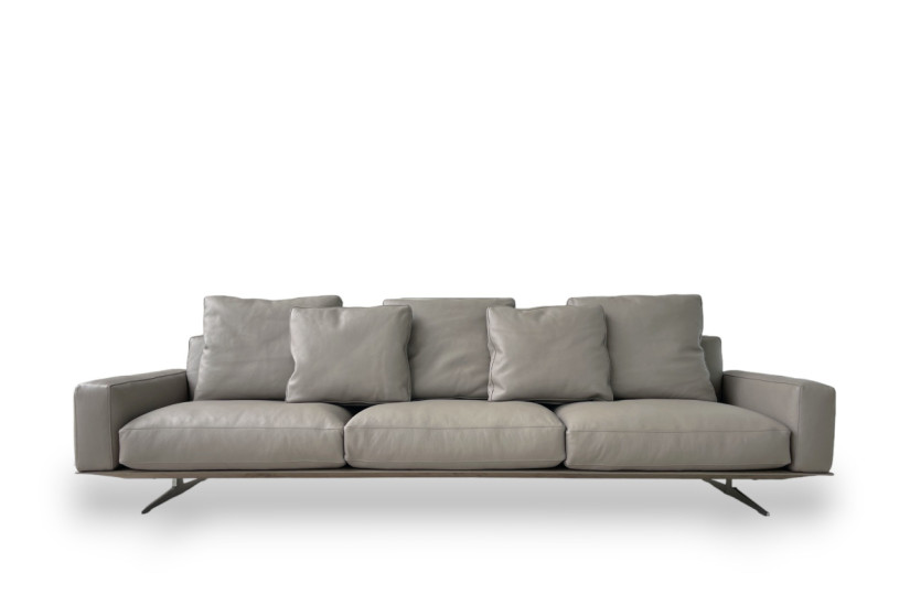 Canapé Soft Dream en cuir gris (Offre Expo) Flexform - 7