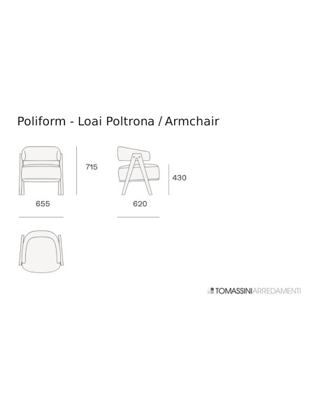 Fauteuil Loai Rouge (Offre Expo) Poliform - 6