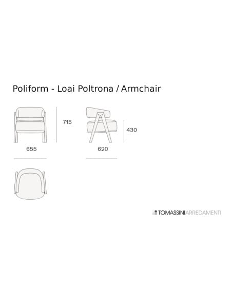 Loai Red Armchair (Expo Offer) Poliform - 6