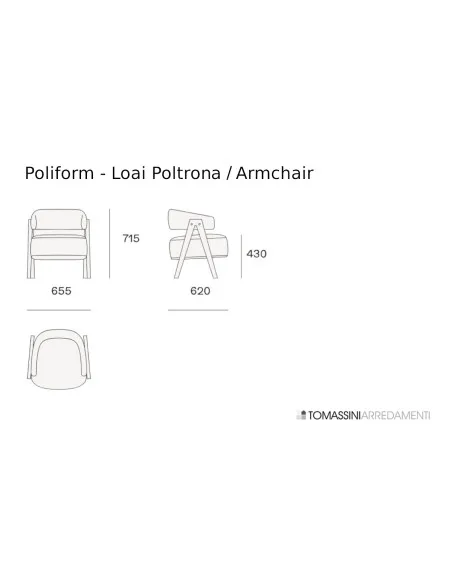 Poltrona Loai Rossa (Offerta Expo) Poliform - 6