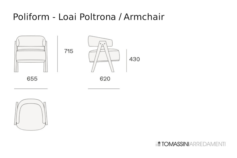 Fauteuil Loai Rouge (Offre Expo) Poliform - 6