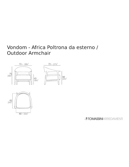 Poltrona per esterno Africa Vondom - 5