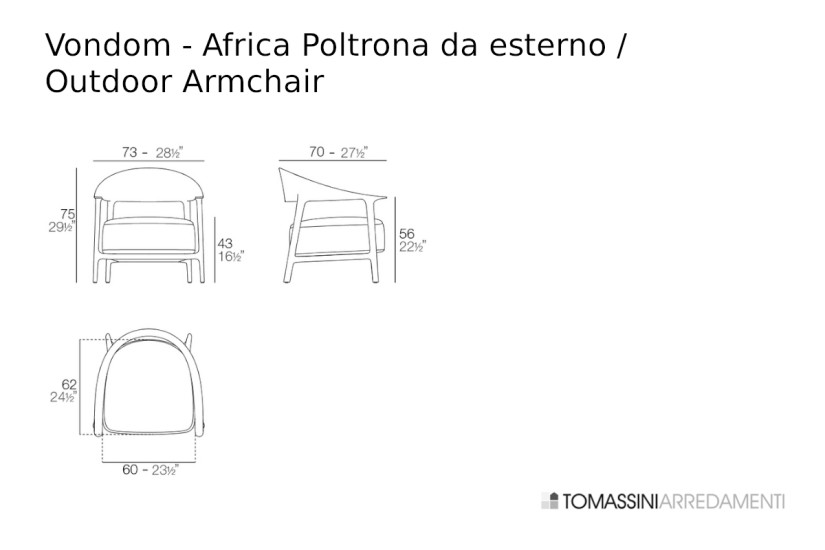 Poltrona per esterno Africa Vondom - 5