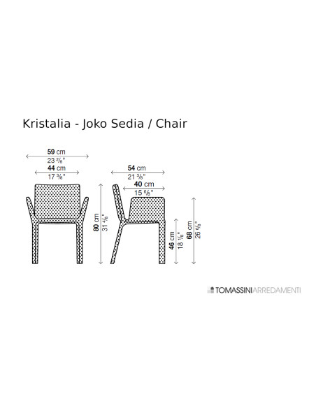 Sedia Joko grigia (Offerta Expo) Kristalia - 7