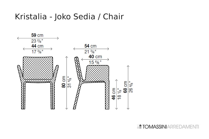 Sedia Joko grigia (Offerta Expo) Kristalia - 7