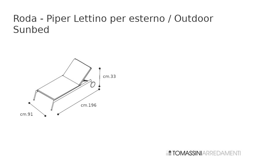 Lettino per esterno Piper Roda - 7