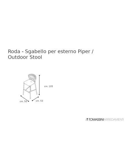 Sgabello per esterno Piper Roda - 5