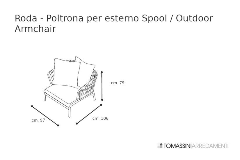 Fauteuil d'extérieur Spool Roda - 8