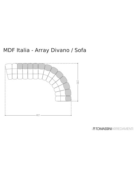 Canapé Array gris (Offre Expo) MDF Italia - 9