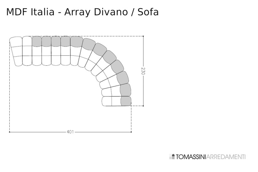 Divano Array grigio (Offerta Expo) MDF Italia - 9