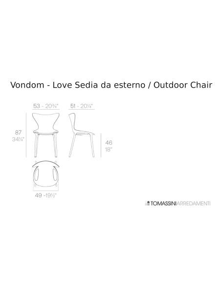 Sedia per esterno Love Vondom - 5