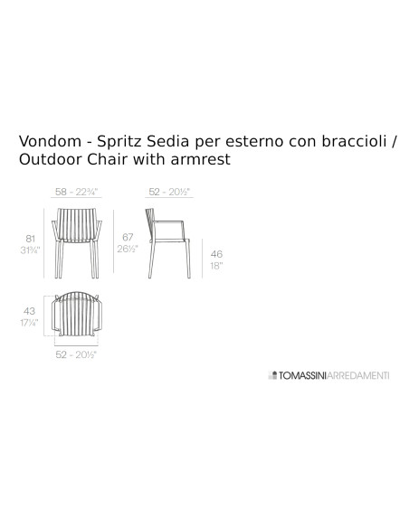 Sedia per esterno Spritz Vondom - 5