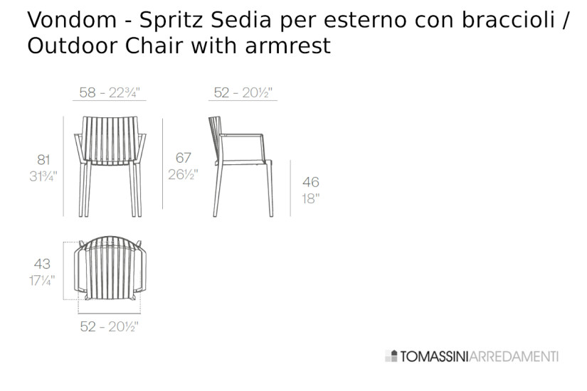 Spritz Outdoor Chair Vondom - 5