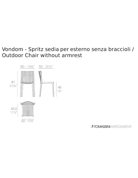 Spritz Outdoor Chair Vondom - 5