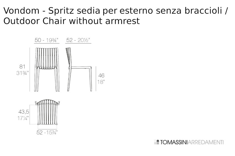 Chaise d'extérieur Spritz Vondom - 5