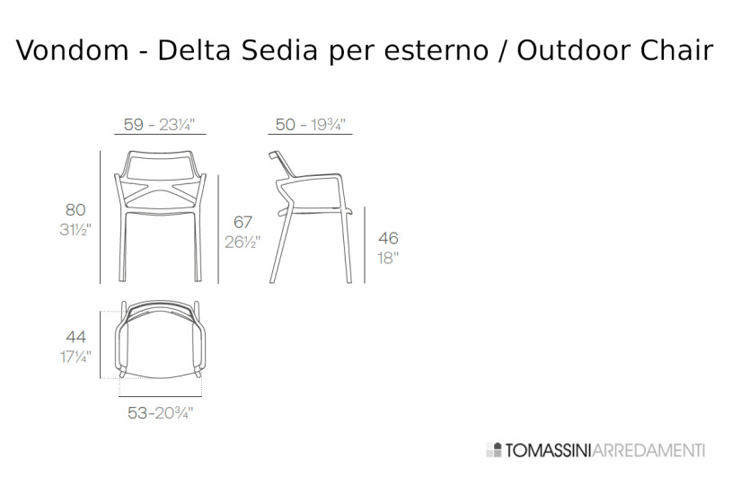 Sedia per esterno Delta Vondom - 4