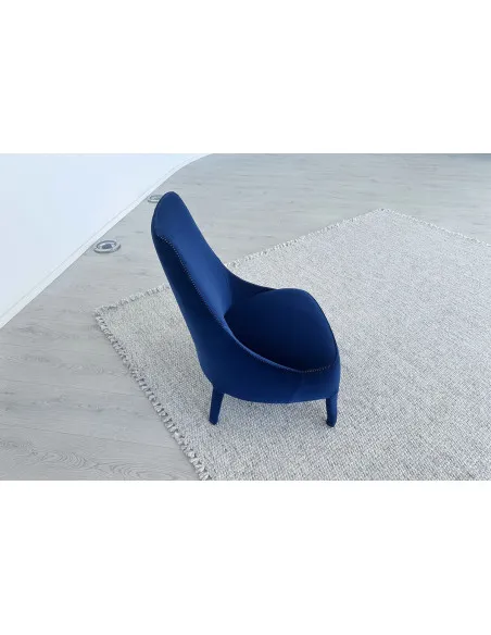 Febo Blue Bergère Armchair Maxalto - 3