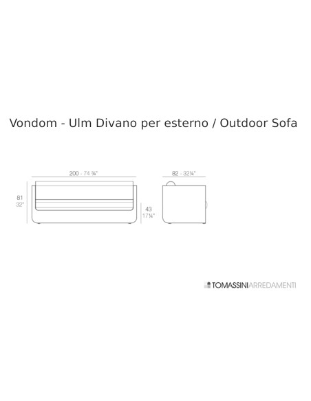 Ulm Outdoor Sofa Vondom - 7