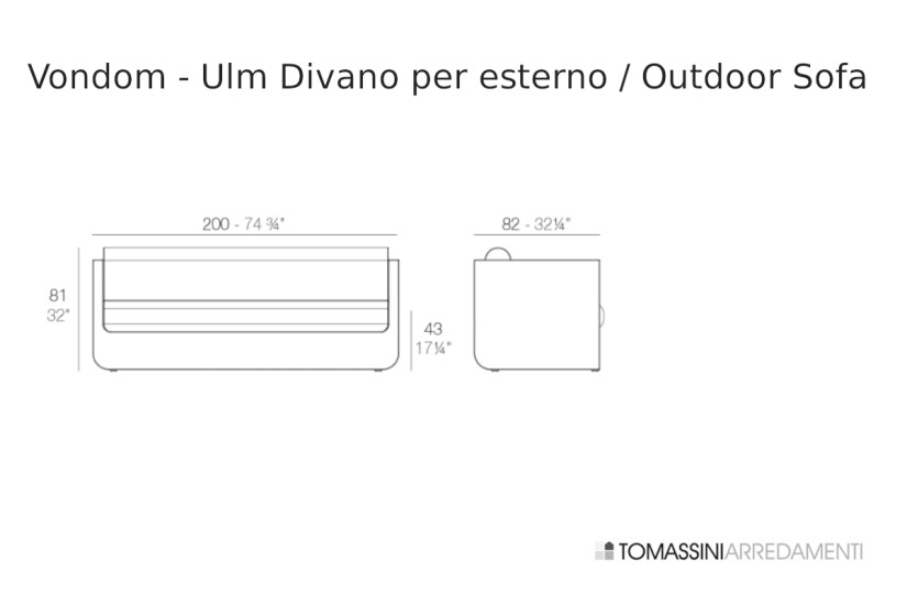 Ulm Outdoor Sofa Vondom - 7