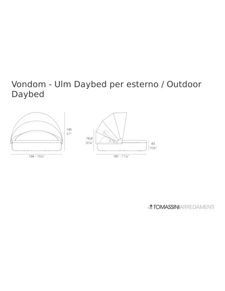 Daybed per esterno Ulm Vondom - 7