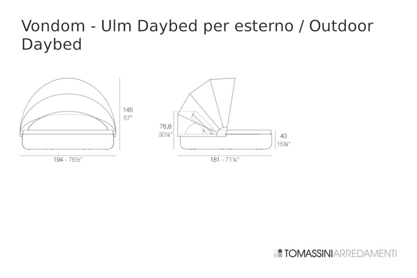 Ulm Outdoor Daybed Vondom - 7