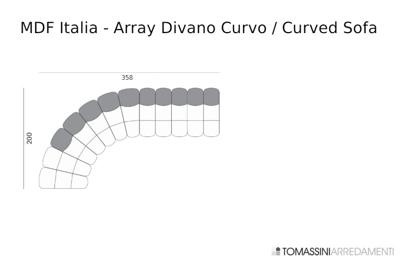 Canapé Array incurvé (Offre Expo) MDF Italia - 9
