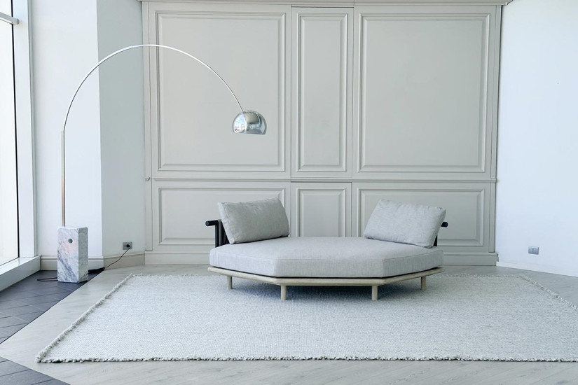 Canapé d'extérieur hexagonal Eden blanc Roda - 1