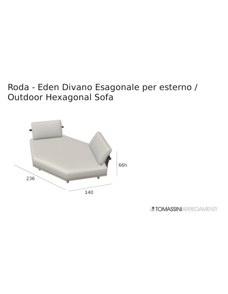 Divano per esterno esagonale Eden bianco Roda - 8