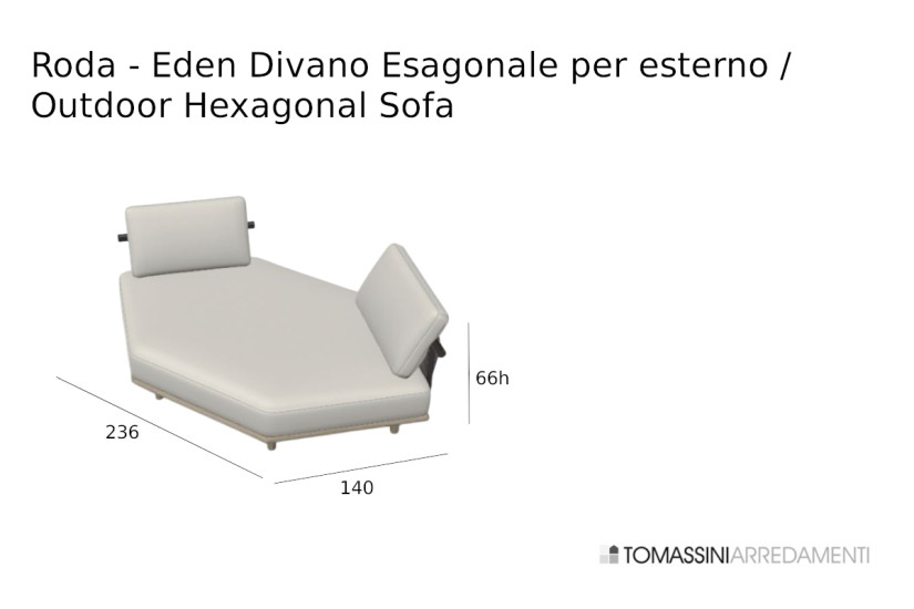 Eden Outdoor Hexagonal Sofa Roda - 5