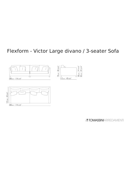 Canapé Victor Large Flexform - 4