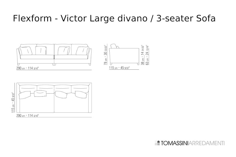 Victor Large Sofa Flexform - 4
