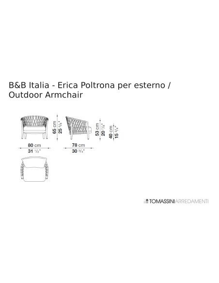 Erica Outdoor Armchair B&B Italia Outdoor - 6