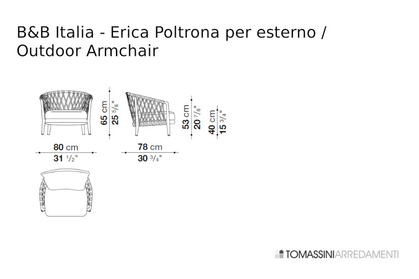 Erica Outdoor Armchair B&B Italia Outdoor - 6