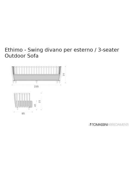 Canapé d'extérieur Swing Ethimo - 5